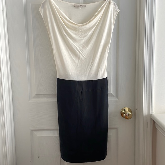 LOFT Dresses & Skirts - Ann Taylor loft cowl neck 2 toned dress